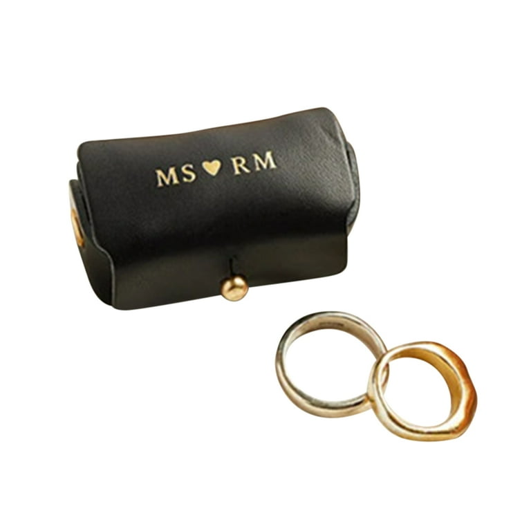 Furvclv Wedding Ring Bearer Pouch For Dog Collar Leather Wedding Ring Box Holder Pet Supplies For Proposal Engagement Wedding Ceremony Walmart