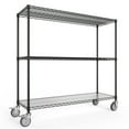 thumbnail image 1 of Furvclv Wire Shelving Unit, 3000lbs Capacity Heavy Duty 3-layer Adjustable Standing Storage Racks & Shelving With Wheels Kitchen Garage Commercial Shelving, 18"D x 48"L x 54"H, 1 of 9