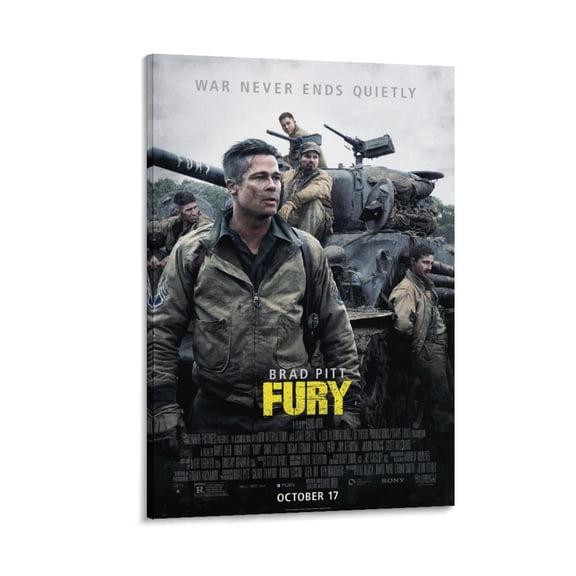 Fury Classic Movie Poster Canvas Art Poster and Wall Art Picture Print Modern Family bedroom Decor Posters 12x18inch(30x45cm)