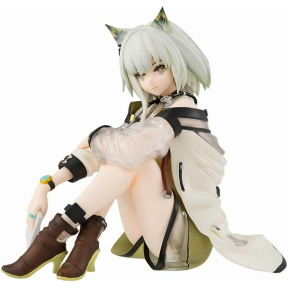 Furyu Arknights: Cute Sitting Pose Kal'tsit Noodle Stop PVC Figure, Multicolor Exquisite Boxed Best Collection 3.9inch