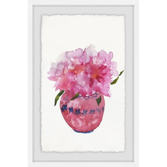 Fuschia Bombshell Framed Painting Print