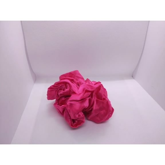 Fuschia Satin Hair Cloud Scrunchie