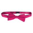 thumbnail image 1 of Fuschia Satin mens bow tie, 1 of 2