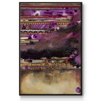 Fuschia on Fire Framed Premium Gallery Wrapped Canvas - Ready to Hang - 17 x 25 - Black Floating Frame