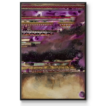Fuschia on Fire Framed Premium Gallery Wrapped Canvas - Ready to Hang - 17 x 25 - Black Floating Frame