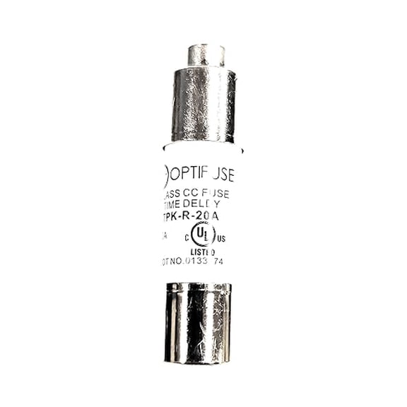 Fuse 20 AMP 20AMP 600V TPK-R-20A (1PC) OPTIFUSE EQUIV to FNQ-R-20 KLDR020 ATQR20 1.5 INCH Long TIME DELAY UL Listed (1.5 INCH Long) (with Nipple ONE END)