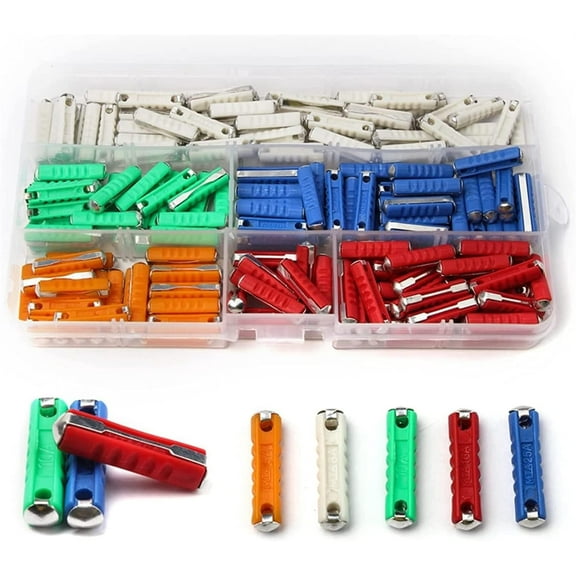 Fuse 200PCS 5-30A Automotive European Fuse Dia 6mm Continental Car Fuse GBC EU Car/Auto Blade 6Sizes Bakelite Auto Fuze Kit