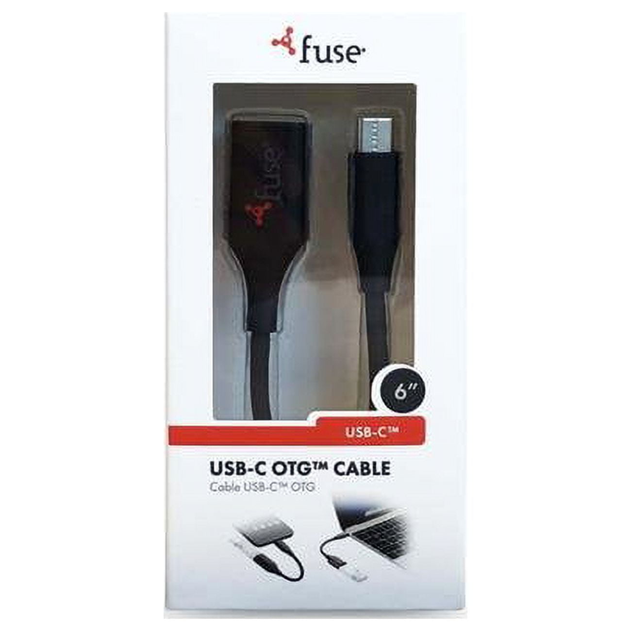 Fuse 3002479 Black USB-C OTG Cable for Android 