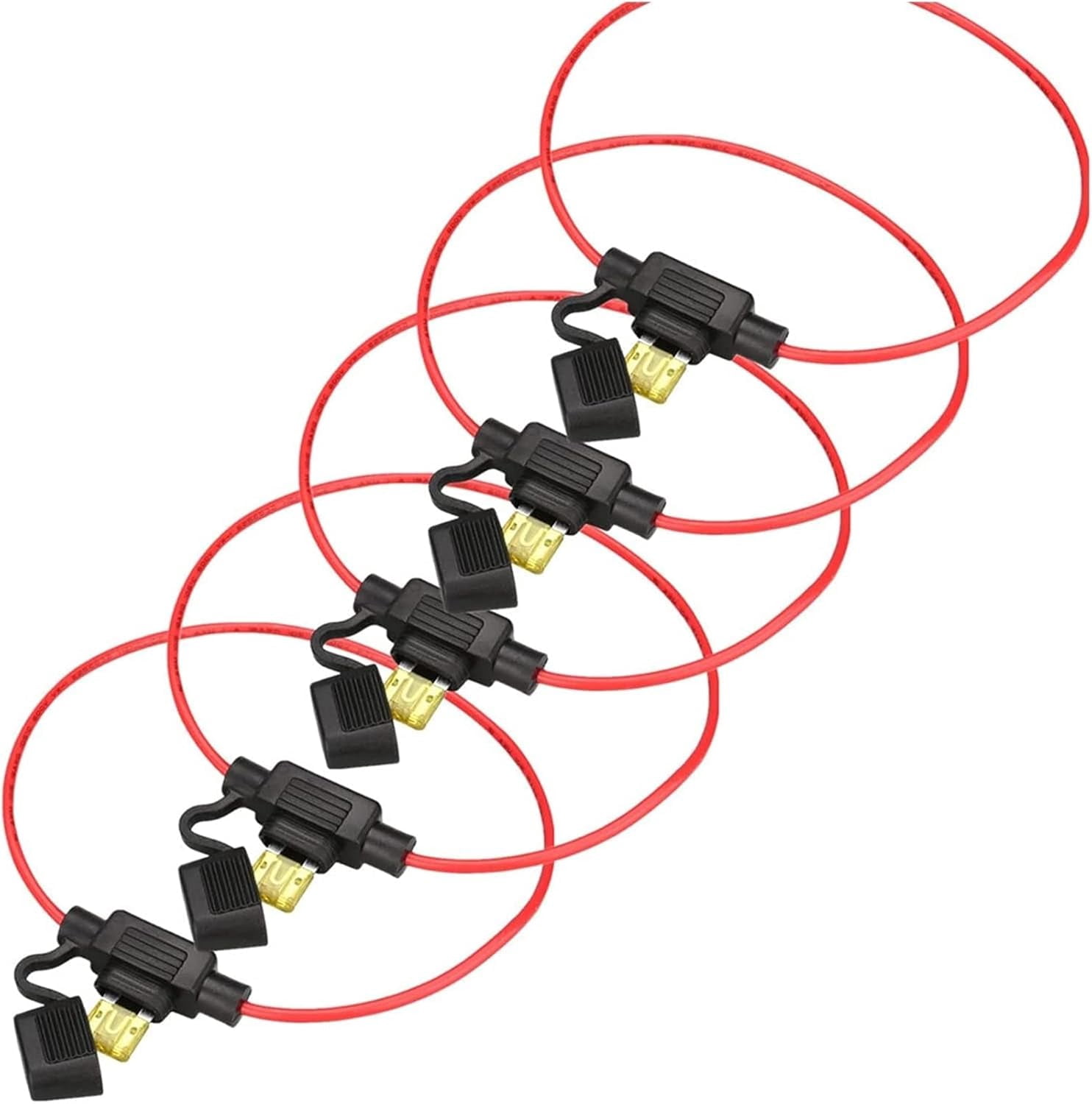 Fuse 5pcs Auto Car Blade Inline Type ATM Mini Fuse Waterproof Holder Case Motor Tap Blow Blo 12V 30A
