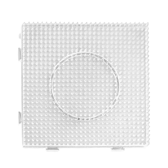 Fuse Bead Pegboards for Kids & Adults, Clear Perler Bead Boards with Multiple Design Templates, Square & Round Patterns for DIY Arts, Crafts & Creative Projects,Clear1