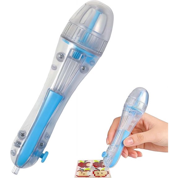 Fuse Bead Pen for 2.6mm Mini Beads, Transparent Dispenser with High Capacity Storage, Precision Placement No Jams, Creative DIY Craft Tool, Stress Relief Fun Activity Gift (Blue 1PCS)