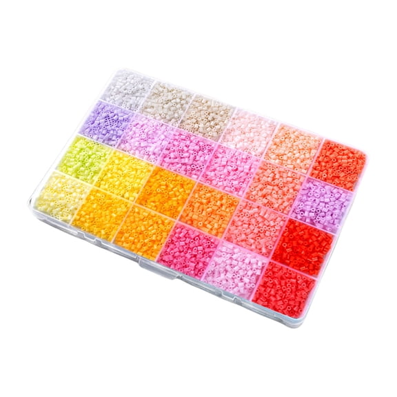 Fuse Bead Refill Set – 8,400-piece set of 24-color iron-on beads, 5mm standard-size fuse beads, compatible with pegboards, suitable for DIY crafts for all ages (available in 11 color sets)
