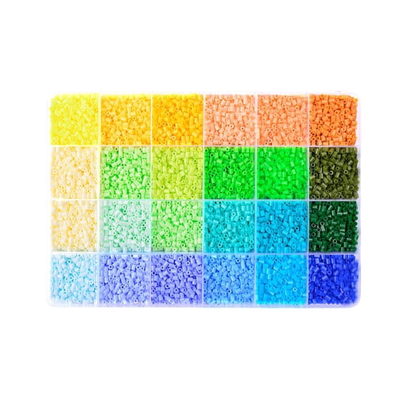 Fuse Beads 2.6mm - 24 Colors Mixed Melting Beads for DIY Craft Bracelet Making - Iron-On Bead Art Kit for Creative Projects - 12000 PCS