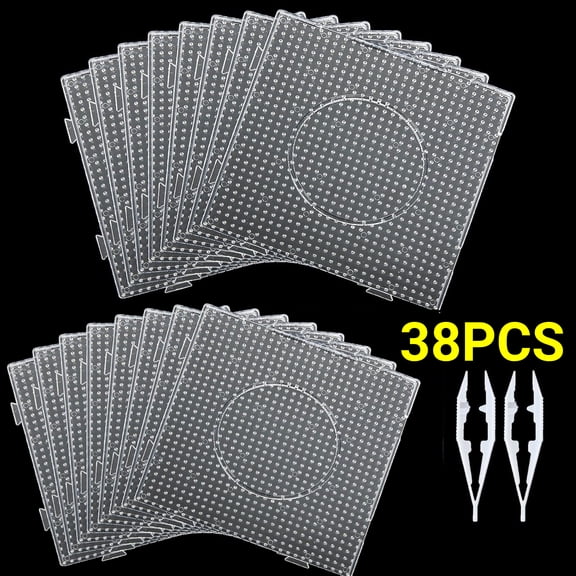 Fuse Beads Boards 5mm Large Clear Plastic Pegboards DIY Craft Beads Kit