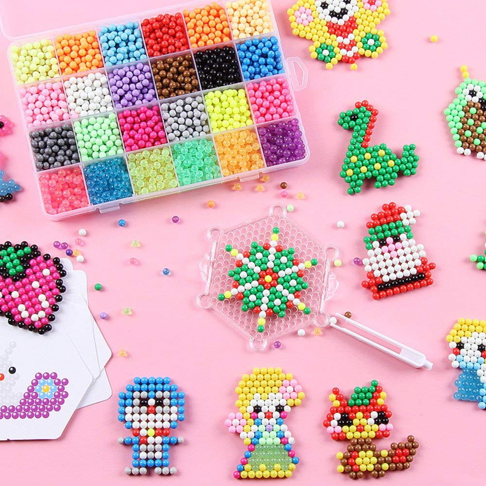 Fuse Beads Magic Water Creative Beads DIY set Pegboard Kit Craft Girls Gift  kids toys for