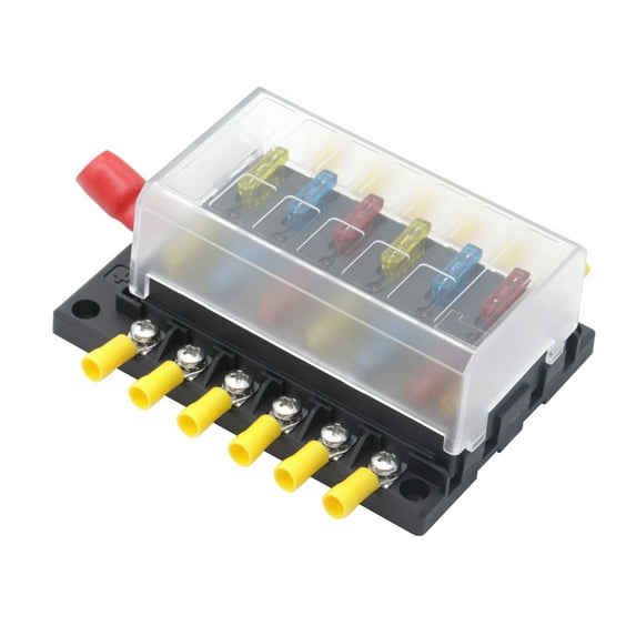 Fuse Block,Block 12v Boat Marine Indicator Car Panel Led Car Boat Waterproof Cover Van Fuse Block Box Waterproof Fuse Box Way Fuse 12v Fuse Bus Fuse Marine Rv Led Indicator With Bus Qisuo