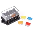 thumbnail image 1 of Fuse Car 4 Way Circuit Standard ATO Blade Fuse Box Block Holder 12V/24V+4 Way Fuse, 1 of 6