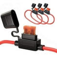 Fuse Holder 10 Gauge, Inline Fuse Holders 10 AWG Waterproof with 40 Amp
