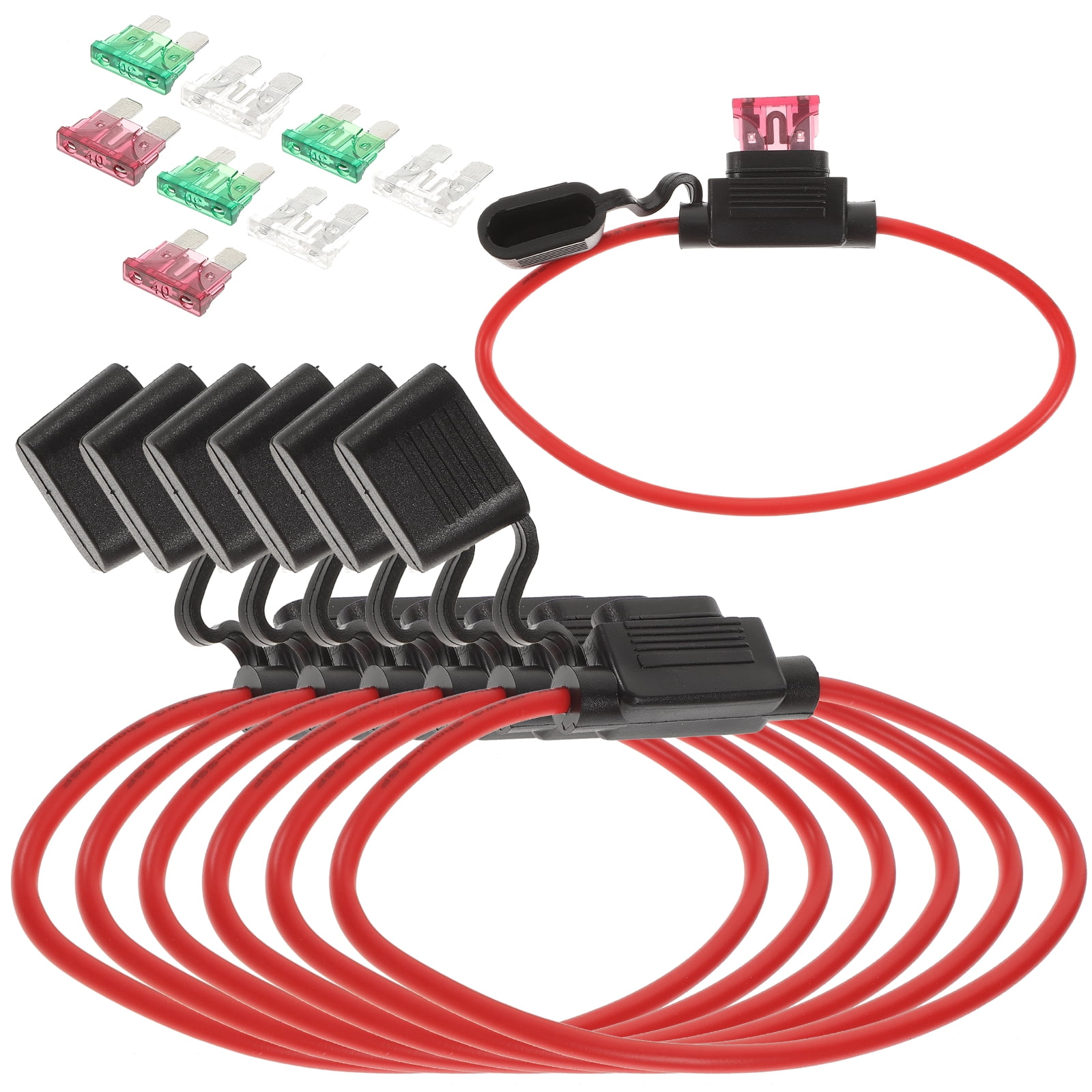 Fuse Holder Automotive Replacement Fuses Adapter Abs Copper Inline Blade 20 Amp Suite Plugin