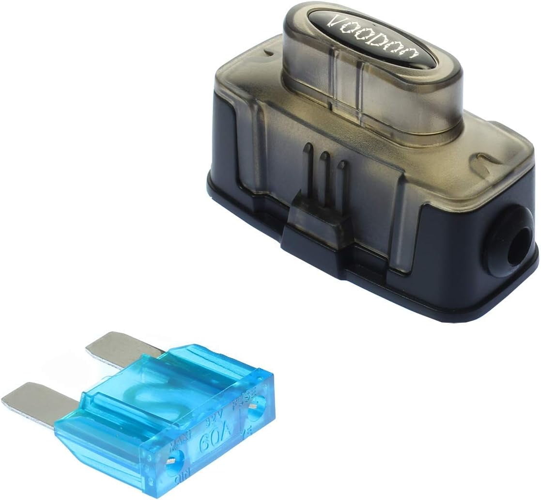 Fuse Holder Fuseholder 4 6 8 Gauge Inline 60 Amp (1 Pack)