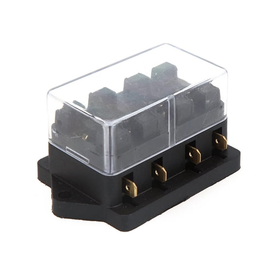 Fuse Holder,Universal Car Vehicle Fuse Box Block 4 Way Circuit Way Circuit Middle-sized Car Vehicle 4 Vehicle 4 Way Huiop Inline Fuse Middle-sized B Fuse Anl Fuse Buzhi Qahm