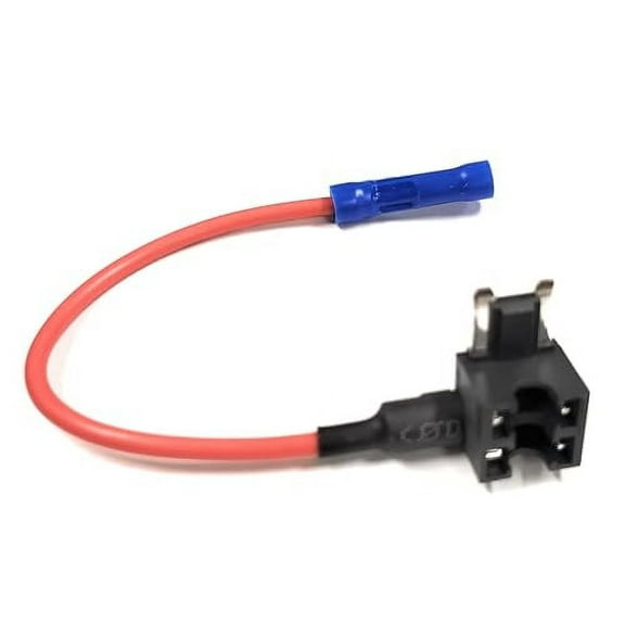 Fuse Jumper ADD A Fuse Automotive Type (Similar to A Mini Low Profile Fuse Plug in) (1 Unit) OPTIFUSE LPS-08 Right Angle HAS 5 INCH Wire to Butt Connector
