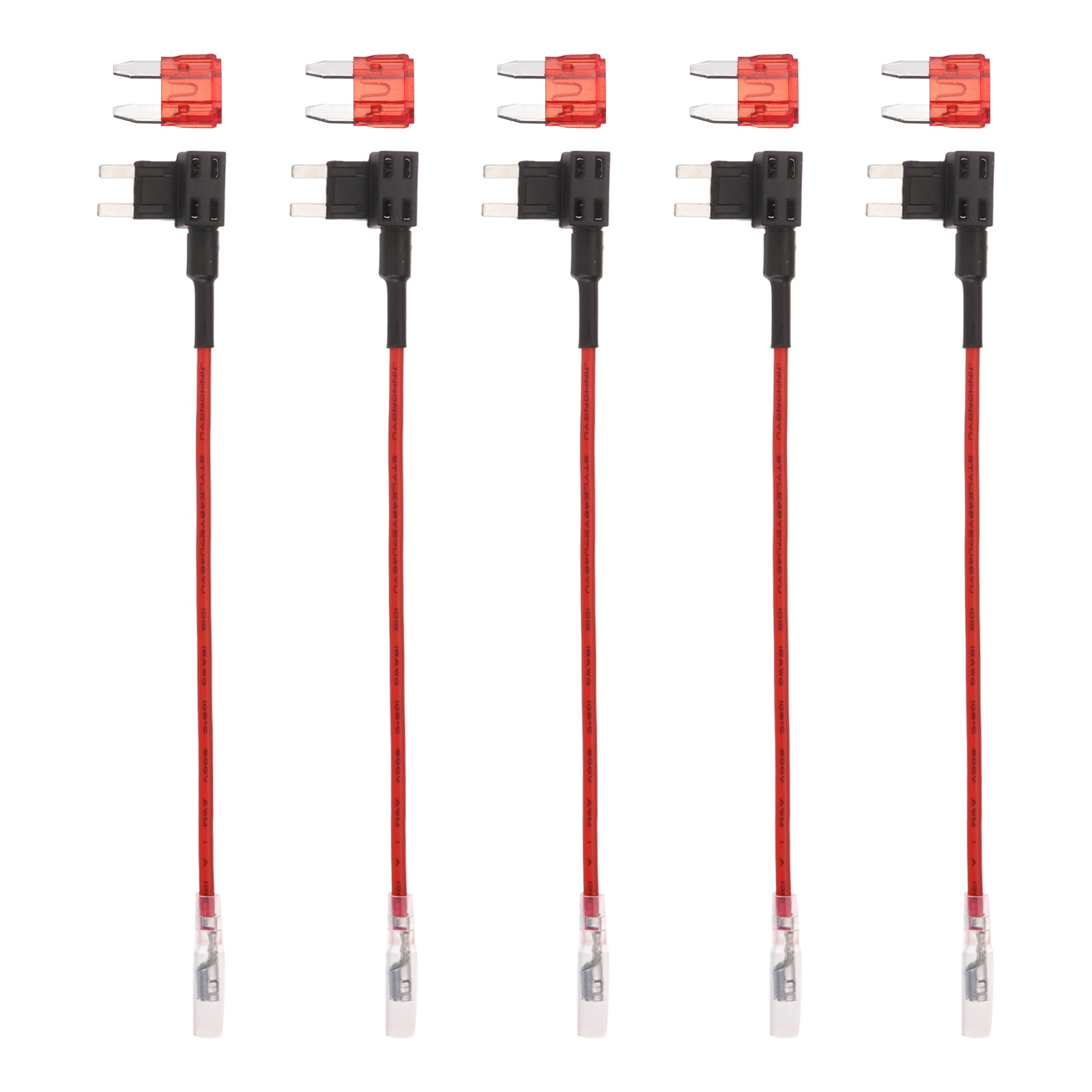 5-Piece Fuse Tap Adapter Kit With 15A Fuses | Add-a-Circuit For Car, Truck, Boat 12V Accessories