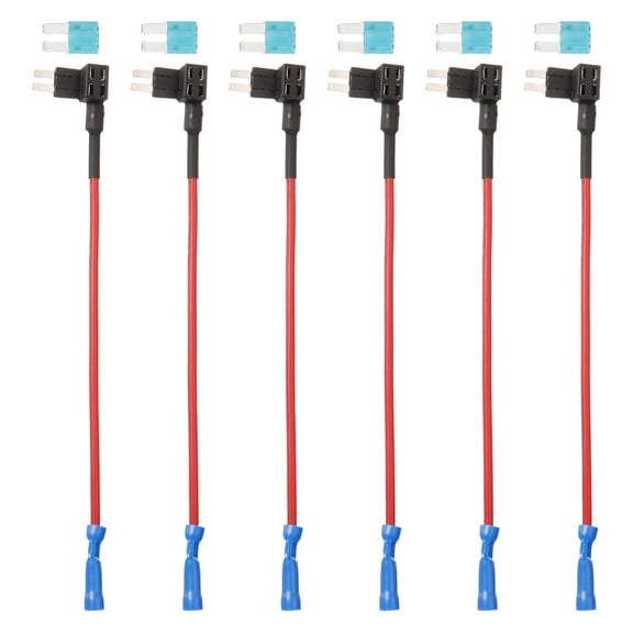 Fuse Tap 24V 12V Car Add A Circuit Fuse Tap Adapter with 15A M2 Fuses, 6pcs