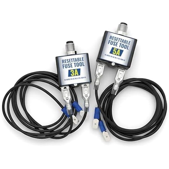 Fuse Tester for HVAC Systems, 3 Amp & 5 Amp Resettable Fuse Breakers, UL Rated 24V  125/250V AC, Circuit Breaker Diagnostic Tool