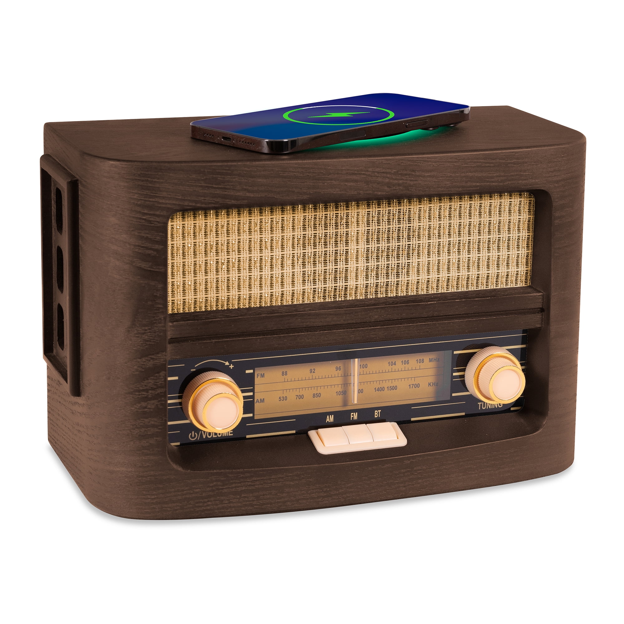 Professional Sound Wireless Vintage Wooden Portable Mini Retro FM