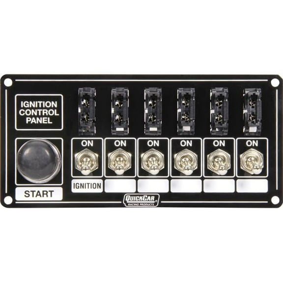 Fused Ignition Control Panel with Start Button - Black