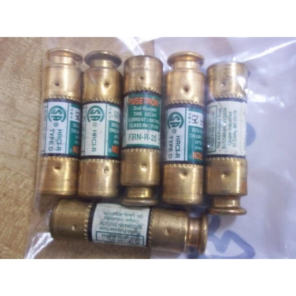 Fusetron FRN-R-25 Fuse - Time Delay, Multicolor - Pack of 6