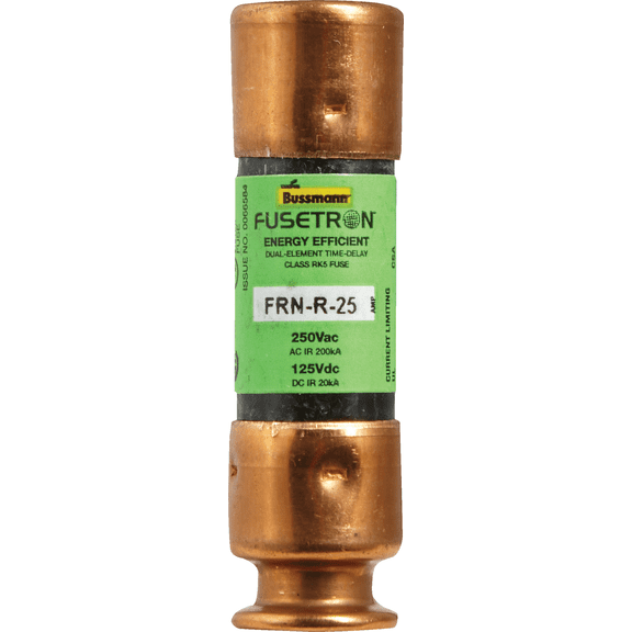 Fusetron FRN-R Cartridge Fuse - Pack of 12 Standard US Plumbing Rough-In, Drop-In Replacement