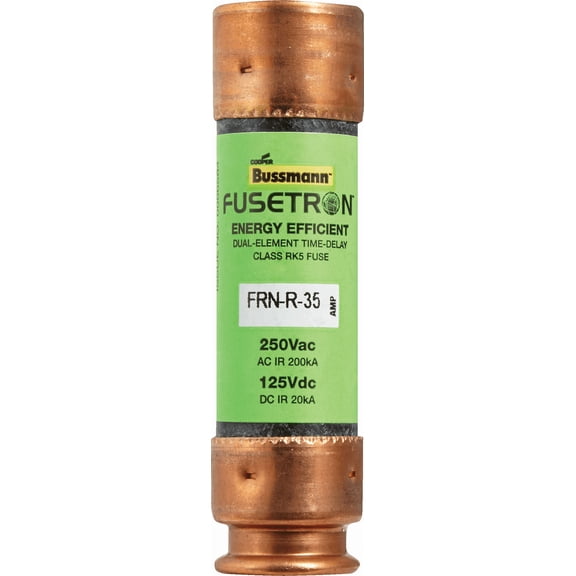 Fusetron FRN-R Cartridge Fuse - Pack of 2 Standard US Plumbing Rough-In, Drop-In Replacement