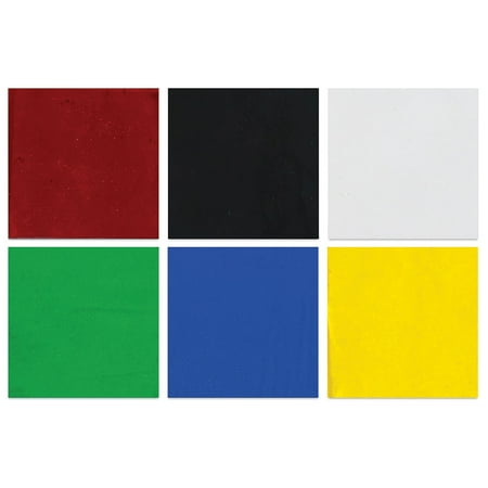 Fuseworks Fusible Glass Assorted Sheets, Pkg of 6 - 6" x 6"