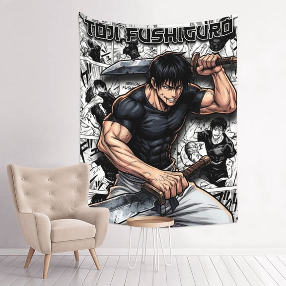 Fushiguro Toji Anime Tapestry Indian Wall Hanging Tapestries Room Decor For Bedroom Living Room Dorm