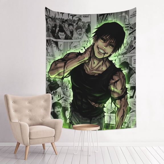 Fushiguro Toji Anime Tapestry Indian Wall Hanging Tapestries Room Decor For Bedroom Living Room Dorm