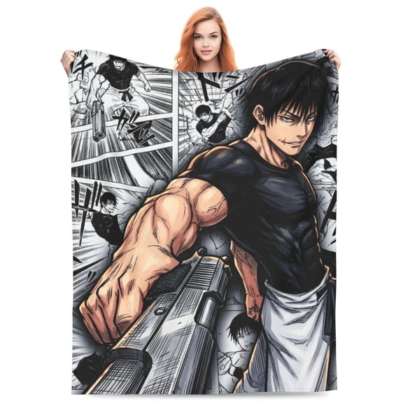 Fushiguro Toji Fleece Blanket Throw Soft Cozy Plush Blanket For Couch Sofa Bed