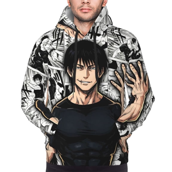 Fushiguro Toji Hoodies For Men Hoodie Pullover Long Sleeve Hooded Sweatshirt With Pockets
