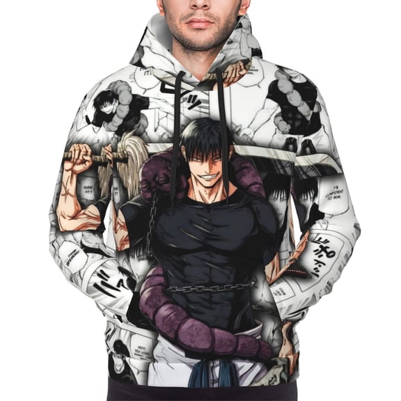 Fushiguro Toji Hoodies For Men Hoodie Pullover Long Sleeve Hooded Sweatshirt With Pockets