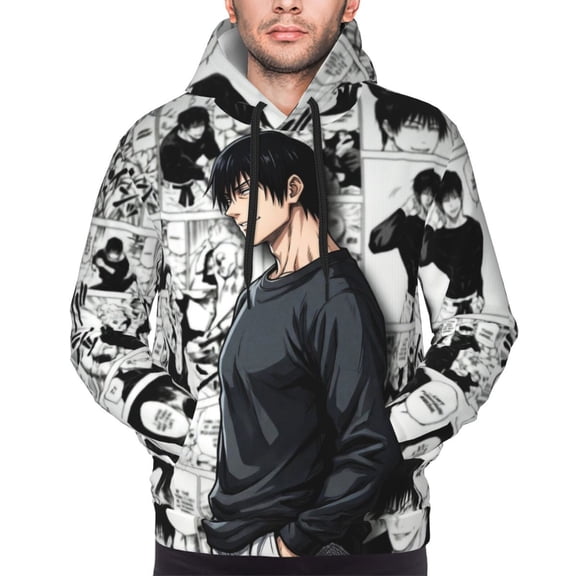 Fushiguro Toji Hoodies For Men Hoodie Pullover Long Sleeve Hooded Sweatshirt With Pockets