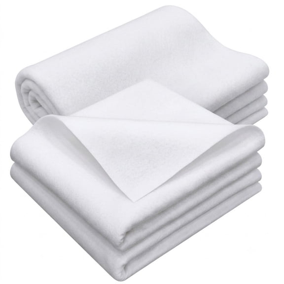 Fusible Fleece Interfacing, Heavyweight One-Sided Iron On Adhesive Fabric Stabilizer, 40 Inch x 1 Yard Pack of 2 for Quilting, Tote Bags, Crafting, Sewing, Home Decor, White