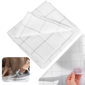 Fusible Interfacing with 2 x 2 Inches Grid Nonwoven Layout Iron on Polyester/Rayon Lightweight Interfacing , with Grid Lines Pre-Printed for Quilting,Sewing,Crafts Supplies