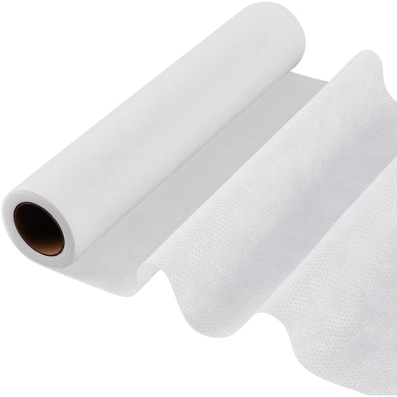 Fusible Iron on No Show Mesh Machine Embroidery Stabilizer Backing 12in x 10Yd Lightweight Fusible Cut Away Stabilizer White Nylon Interlining Embroidery for Machine Embroidery Hand Sewing