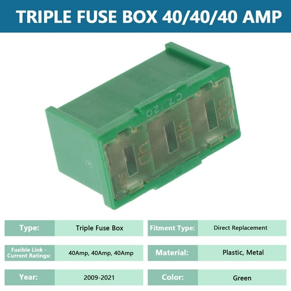 Fusible Link Fuse Block Assembly 40/40/40 Amp for 2011-2017 Nissan Quest