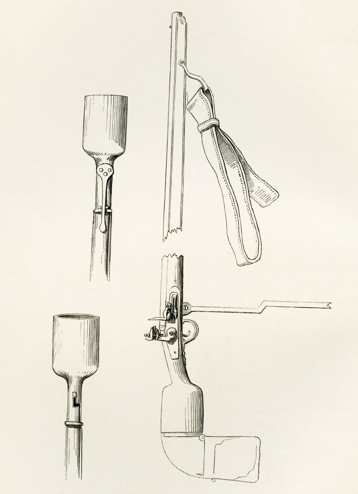 Fusils With Locks For Projecting Grenades From The British Army Its Origins Progress And Equipment Published 1868 Canvas Art - Ken Welsh Design Pics (24 x 32)