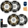 thumbnail image 1 of Fusion 2 Pair SG-FL652SPC Signature Series 6.5" Silver/Chrome Sports Grille, RGBW Illumination with MS-CRGBWRC CRGBW lighting control module with wireless remote., 1 of 7