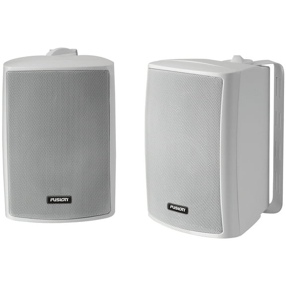 Fusion 4" Compact Marine Box Speakers - (Pair) White | Bundle of 5