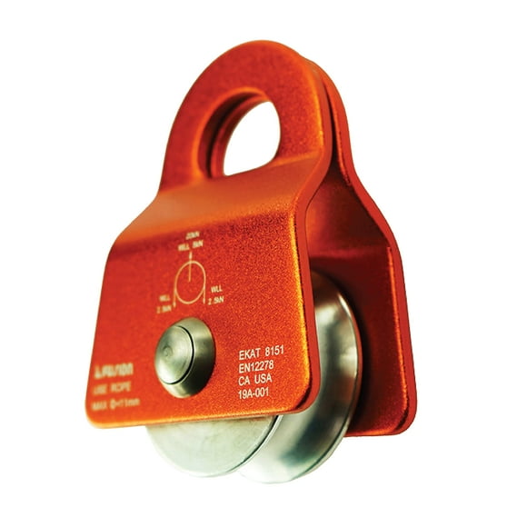 Fusion Climb Ekat Micro Aluminum Side Swing Pulley, Backyard Zipline, Trolley (Orange)
