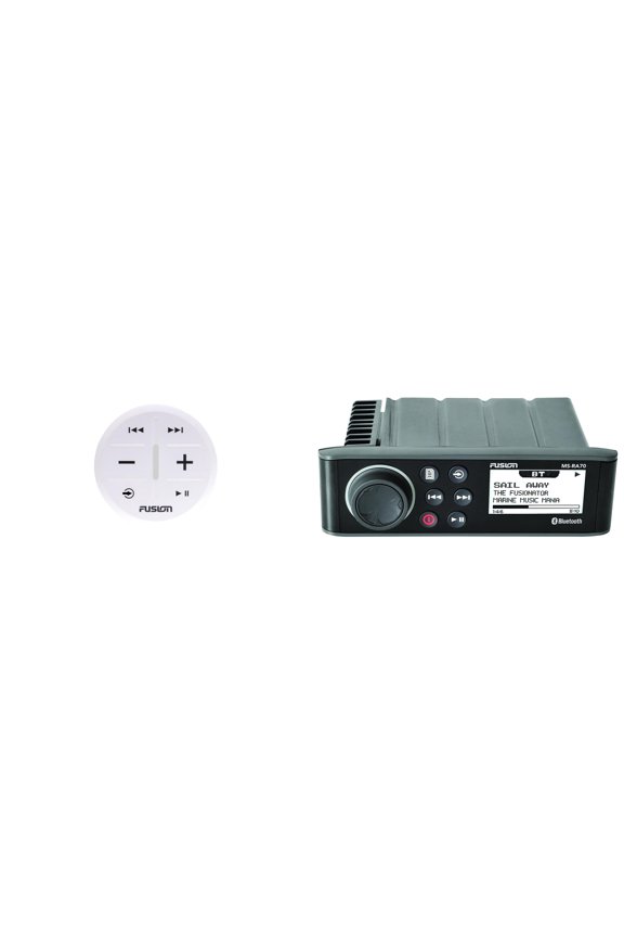 Entertainment MS-RA70 Marine Entertainment System with Bluetooth With Fusion MS-ARX70W ANT Wireless Stereo Remote - White
